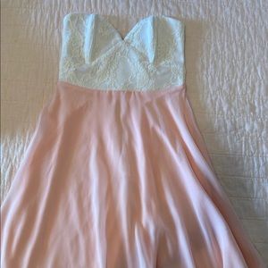 Pink & White Mini Dress Size XS